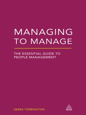 cover image of Managing to Manage